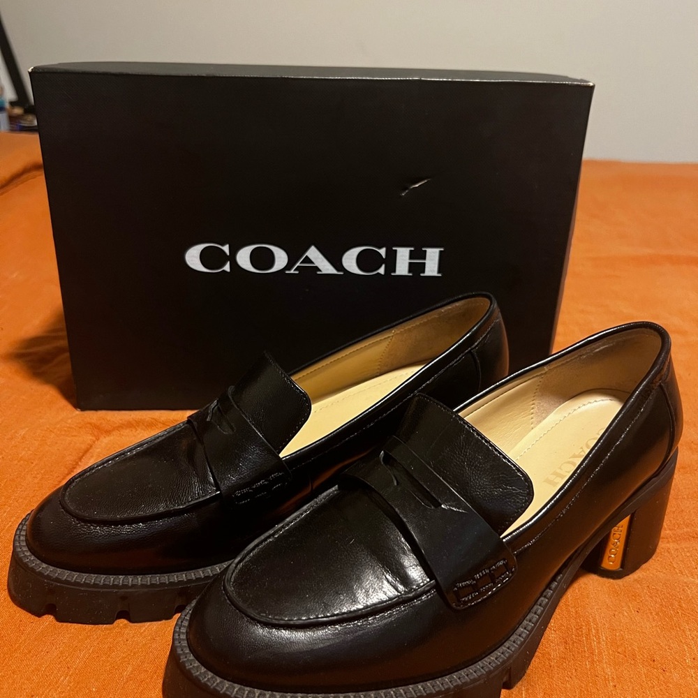 Coach Women's Black Loafer - Picture 2 of 5